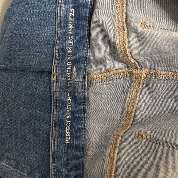 Chico's Perfect Stretch Girlfriend Slim Leg Zip Ankle Jeans - Light Wash, 14 - Picture 6 of 8